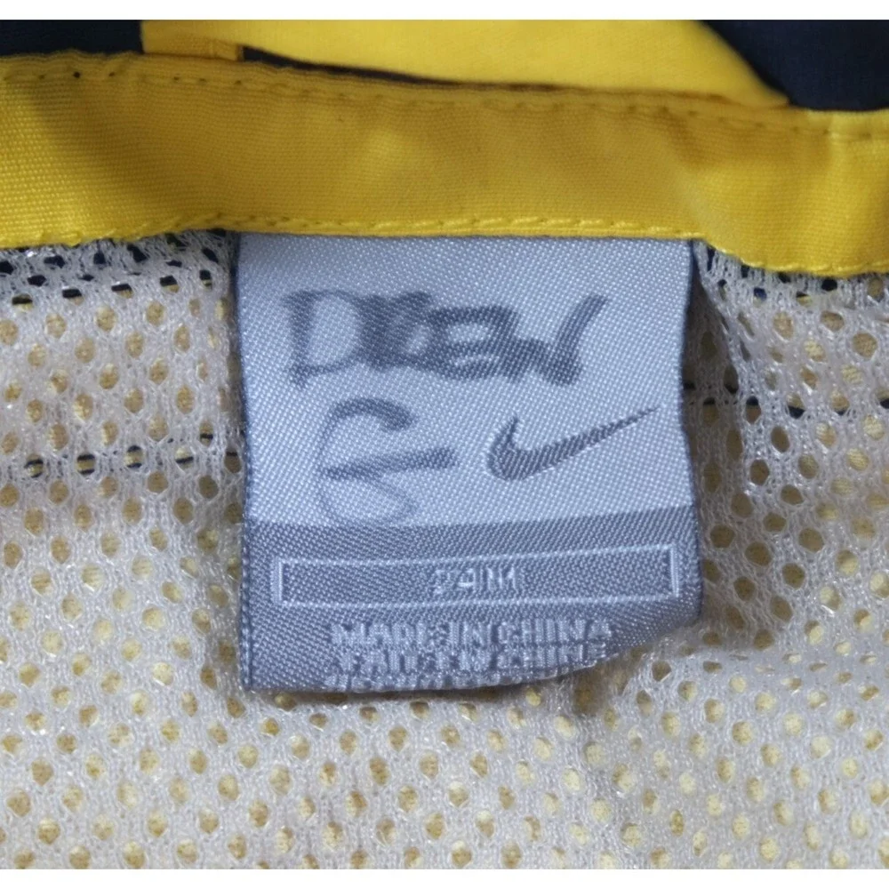 Nike Jacket Kids 4T Yellow Blue White Windbreaker Full Zip Swoosh Logo